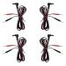 Standard Lead Wires SET OF Four for Tens and EMS Units-Work with Tens Neo Tens 7000 Twin Stim Tens 3000 TENS 9000 4pcs