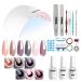 Gel Nail Polish Starter Kit - 6 Colors Gel Polish Set Base Top Coat  36W LED UV Nail Lamp with Full DIY Gel Manicure Nail Tools by Vishine 8ml 12 Set 012
