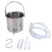 Stainless steel bucket silicone hoses enema kit 1.6 l bucket hose nozzles with storage bags relaxing and convenient to use for household cleaning detox inputs