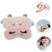 Healvian Cat Eye Mask Set - Soft Plush Sleep Cover for Men and Women | Funny Blindfold Eye Patches | Polyester White Comfort Design - Buy Online on GoSupps.com