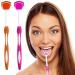Tongue Brush and Scraper Set for Fresh Breath - 2 Pack (Orange & Red) - Buy Online on GoSupps.com