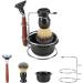 GLOGLOW 4PCS Professional Men's Razor Brush Kit - Stainless Steel Stand Bowl & Reusable Packaging - Ideal for Perfect Shaving - Buy Online on GoSupps.com