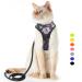 Supet cat dishes and line set set of fleeing kitten kitten. Cat vested harness with reflex stripes universal cat leash and dishes for cats/puppies black M m (breast size: 28 - 46 cm) black