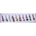10 Long Bollywood Designer Bindis Premium Crystal Jewels Mettallic Bindi Stickers Tattoos Forehead Tika