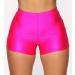 Women's Shiny Metallic High Waist Shorts in Rose Red XL - Perfect for Dance, Yoga, and Clubwear - Buy Online on GoSupps.com