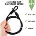 Buy Slope Cable Steel Cable with Eyelet - 1m Long 6mm Thick Black - 2 Pieces for Bicycle Trailer Security - Buy Online on GoSupps.com