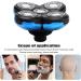 T tes de lame de rasoir 5 t tes de rechange pour barbe facile installer t te de rasoir lectrique pour t te et visage (couleur : bleu) - Buy Online on GoSupps.com