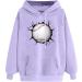 Yihaojia Football Sweatshirts for Women with Hood Print Hoodie Long Sleeve Drawstring Pullover Tops Casual Sweatshirt Purple#40 3X-Large - Buy Online on GoSupps.com