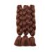 24" Hair Extension Crochet Braids Extensions Braiding Hair Synthetic 3 Pcs/300g 24" Red Brown-1
