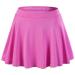 Yeahdor Kids Girls Solid Color Athletic Sports Skirt High Waist Tennis Golf Skirt with Shorts Skort Running Activewear Pink 6-7 Years