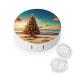 Contact Lens Case Christmas Tree on The Beach Portable Travel Contact Lens Box Contact Lens Storage Box