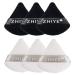 ZHIYE 6pcs Triangle Powder Puffs Reusable Face Makeup Puff Multifunctional Facial Makeup Tool Wet Dry Dual-Use Makeup Sponge for BB CC Cream Liquid Foundation(White+Black) 6pcs White+BLack