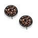 (Funny Roasted Coffee Bean) Round Pill Box 3 Compartment Pill Box Mini Decorative Pocket Purse Portable Travel Medicine Tablet Vitamin Holder Organizer Pill Case