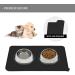 Reopet Waterproof Silicone Pet Feed Mats - Elevated Edges for Dogs & Cats 87x57cm (1-Pack) Coal Black - Buy Online on GoSupps.com