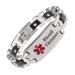 Magcopper 10 pieces magnetic emergency bracelet stainless steel medical emergency bracelet personalized ID bracelet (21.5cm/13mm) StB-4706AsBM12