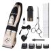 Everesta Dog clippers Low Noise Rechargeable Cordless Pet Dogs and Cats Electric Grooming Clippers Kit with Shears and Comb (Gold+Black) P-2