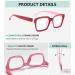 Eyekepper Stylish Women's Bifocal Reading Glasses - Oversized Square Eyeglasses in Red 2.0x for International Shipping - Buy Online on GoSupps.com