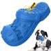 RUXAN Dog Chew Toys for Aggressive Chewers - Indestructible Squeaky Interactive Toys with Milk Flavor Natural Rubber Dog Toy for Small/Medium/Large Dogs Chew and Chase Blue