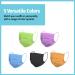 HoMedics Disposable 3-Layer Face Mask - 50 Pack, Adjustable Elastic Ear-Loop, 3-Ply Protection for Air Pollution and Dust - Adult Multicolor - Buy Online on GoSupps.com
