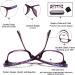 Eyeurl 2-Pack Anti-Blue Reading Glasses for Men & Women - Comfortable Vintage Style with Spring Hinges | Red & Purple 1.0X - Ideal for Computer Use - Buy Online on GoSupps.com