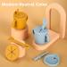 CHENGU Silicone Snack Cup | Spill Proof Food Container for Toddler Baby | Teether Straw & Spoon | 9 Ounce (Yellow) - Buy Online on GoSupps.com