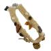 Oralgos fashionable brown cat bracelet bangle necklace jewelry petite collarbone chain bracelet for women who love accessories beige fabric
