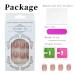 French Square Press on Fake Nails - 24Pcs Pink Gradient Full Cover Short Acrylic False Nails for Women and Girls - Buy Online on GoSupps.com
