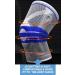 Compression Knee Sleeve for Athletes & Pain Relief Optimal Injury Recovery | Black/Blue Large - International Shipping - Buy Online on GoSupps.com