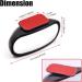 Universal Framed Blind Spot Car Mirror - Oval HD Glass Convex Rear View Mirror | Wide Angle 360 Rotatable Side Mirror - 1pcs Black - Buy Online on GoSupps.com