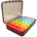 Weekly Pill Box Organizer - 4x Daily Large 28 Compartment Case for Medications Vitamins & Supplements - International Shipping - Buy Online on GoSupps.com