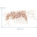 Minkissy Pearl Crystal Wedding Hair Comb - Pink Rhinestone Flower Bridal Hair Accessories - Buy Online on GoSupps.com