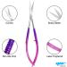 Facial Hair Scissors-Eyebrow Trimmer-Grooming Scissors for Eyebrow Shaping Ear Nose Nostril Hair & Moustache (Pink/Purple Curved) - Buy Online on GoSupps.com