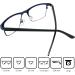 Blue Light Blocking Reading Glasses | Stainless Steel Frame | Anti-Glare Lenses | 1.5 Dioptres - Buy Online on GoSupps.com