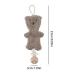 Plush Bear Baby Pacifier Holder Clip | Generic Pacifier Band & Soothing Toy for Boys & Girls - Dark Brown - Buy Online on GoSupps.com