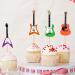 Morndew 24 PCS Rock Guitar Cupcake Toppers for Rock Music Themed Party Baby Shower Kids Birthday Party Wedding Party Decoration - Buy Online on GoSupps.com