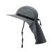 Tirrinia Wide Brim Sun Hat with Neck Flap, UPF 50+ Hiking Safari Fishing Caps for Men and Women # Dark Grey