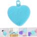 FRCOLOR heating heart shaped face brush manual Silicone face Cleansing Brush facial wash brush Body Silica gel Manual Exfoliating Brush pores scrub brush double sided 9.8x8.4cm - Buy Online on GoSupps.com