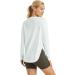 G4Free Women's UPF 50+ UV Long Sleeve Workout Sun Shirt - White | Quick Dry Lightweight Outdoor Gym Hiking Top - Buy Online on GoSupps.com