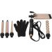 5 in 1 Curling Wand Set - 60W Instant Heat Triple Barrel Hair Crimpers & Wavers | Interchangeable Ceramic Curler with Heat Protective Glove - Shop Internationally - Buy Online on GoSupps.com