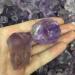 Crystal Hole Natural Crystals and Stones 2pcs Big Size Brazil Natural Rough Amethyst Quartz Specimen raw Rock Gemstone Crystal Stones DIY Jewelry for Decoration Crystal Hole - Buy Online on GoSupps.com