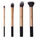 Kabuki Makeup Brushes Set 4pc LaRoc - Complete Beginner Collection | Contour Brush Foundation Brush Detailing Brush Buffing Brush Liquid & Powder Face Make-Up Brush Set