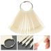 Nail Tip Stick - 100Pcs Fan False Nail Tips for Manicure & Gel Display (White) - International Shipping Available - Buy Online on GoSupps.com