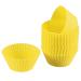 sourcing map 25pcs Wax Melt Warmer Liner Silicone for Candle Scent Melter Yellow