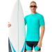 Shop SURFEASY XXL Aqua Green Rash Guard Shirt - Short Sleeve Swim & Surf T-Shirt for Ultimate Protection - Buy Online on GoSupps.com