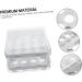 UKCOCO Plastic Drawers Egg Storage Box Egg Tray for Refrigerator Fridge Bins Refrigerator Egg Drawer Refrigerator Supplies White 21.5x22.5x14cm - Buy Online on GoSupps.com