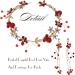 Drokit Red Flower Tiara Bridal Headpiece and Earrings Set - Wedding Hair Jewelry and Accessories - Buy Online on GoSupps.com