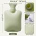 1L Hot Water Bottle with Soft Cover - 1000ml Hot Water Bag for Pain Relief - Light Green - Buy Online on GoSupps.com