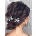 Heread Pearl Bride Wedding Hair Pins - Silver Crystal Bridal Hair Pieces for Women - Pack of 2 - Buy Online on GoSupps.com
