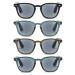 Koosufa fashion sunglasses reading glasses men with UV protection Blue light filter Sun reading glasses Sonnen reader reading help outdoor reading glasses 1.0 1.5 2.5 3.0 3.5 4.0 4 colors set 1.5 x