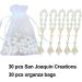 Awtilife 30 Pc Ivory Color Baptism Favors with Angels Mini Rosaries - Perfect for Christening & Baby Shower Gifts - Includes 30 Organza Gift Bags - Buy Online on GoSupps.com